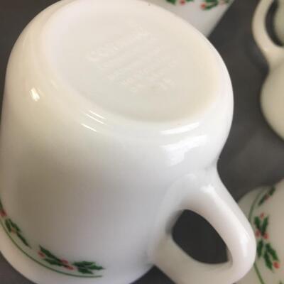 6 Vintage MilkGlass. Holly Corning wear 