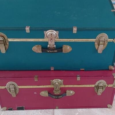 #163 (2) Vintage 90's Seward Storage Trunks