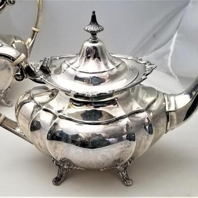 Lot #208  Fantastic Reed and Barton 5-piece Sterling Silver Tea Set "Hampton Court"