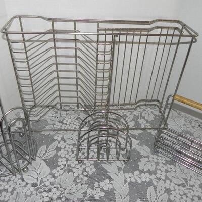 STAINLESS STEEL KITCHEN ACCESSORY HOLDERS