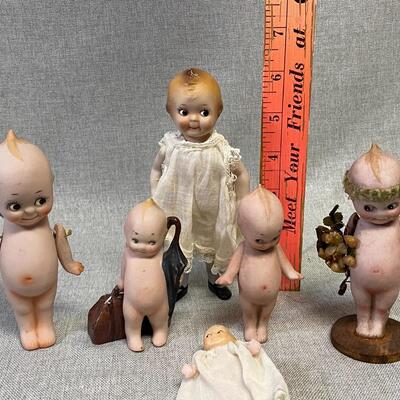 Mixed Lot of Bisque Kewpie Style Dolls Figurines