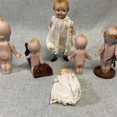 Mixed Lot of Bisque Kewpie Style Dolls Figurines