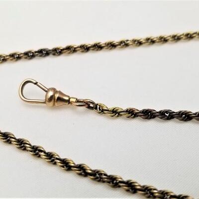 Lot #220  Nice Antique Watch Chain - tests 18kt Gold