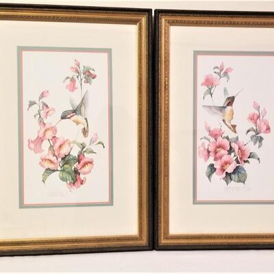 Lot #222 Pair of Carolyn Wright Bird Prints signed/numbered - Ethan Allen Home Collection