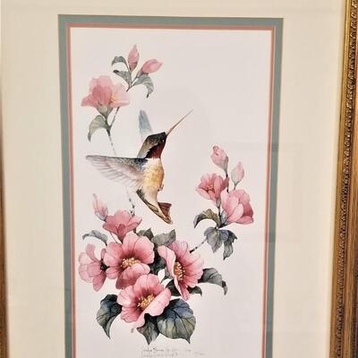 Lot #222 Pair of Carolyn Wright Bird Prints signed/numbered - Ethan Allen Home Collection