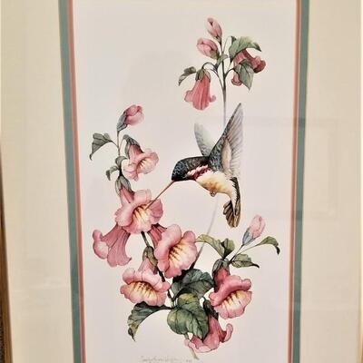 Lot #222 Pair of Carolyn Wright Bird Prints signed/numbered - Ethan Allen Home Collection