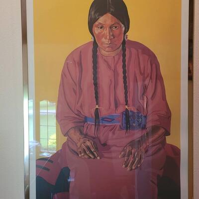 Winold Reiss framed Blackfoot native litho with all authentic paperwork and history 