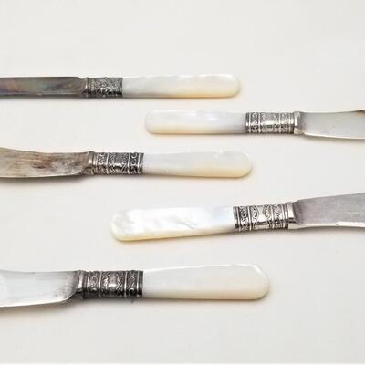 Lot #227  Lot of 5 Antique Mother of Pearl handled spreaders