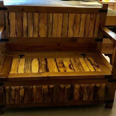 Rustic Pine Bench/Chest. Local pick up only in Auburn, CA