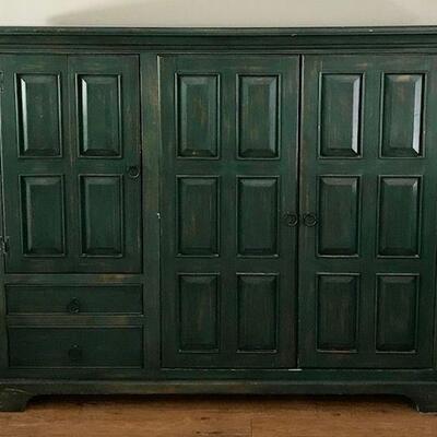 Large Barnyard Green Entertainment Center. Local pick up only in Auburn, CA.