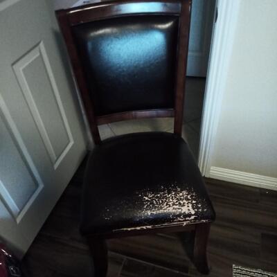 Wood and Leather Chair