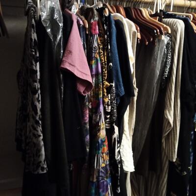 Lot of Hanging Clothes