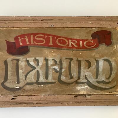 103 Handmade "Historic Oxford" Wooden Sign