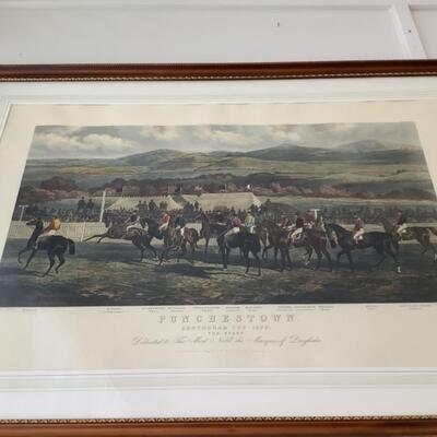 105 Antique Punchestown Engraving by E.G. Hester 