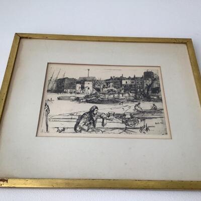 111 Reproduction Etching of â€œThe Black Lion Warfâ€ by James Whistler