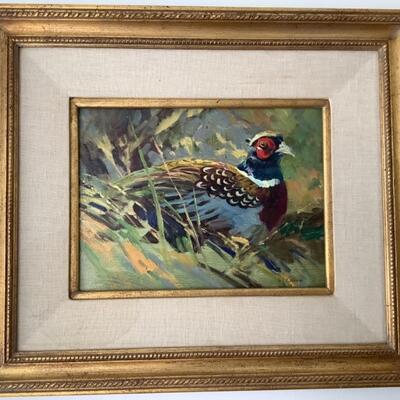 117 Original Oil by Stephen C. Elliott â€œSpring Pheasant Studyâ€ 