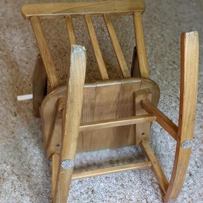 Solid Vintage Childrens Rocking Chair