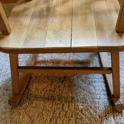 Solid Vintage Childrens Rocking Chair