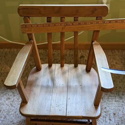 Solid Vintage Childrens Rocking Chair