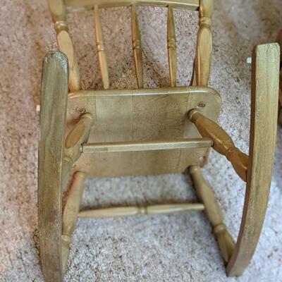 Solid Vintage Childrens Rocking Chair, smaller