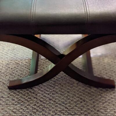 Leather foot stool