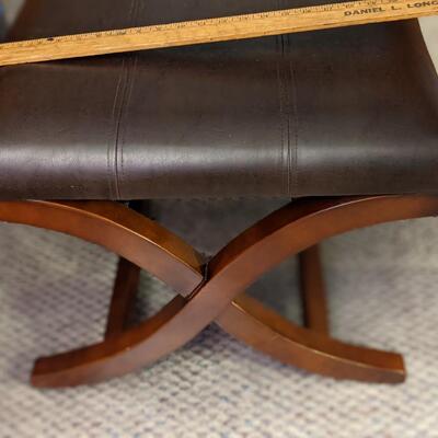 Leather foot stool