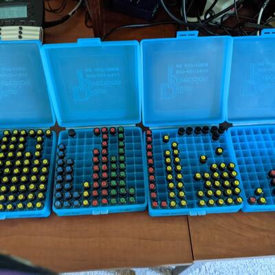 Variety of resistors 4 blue boxes
