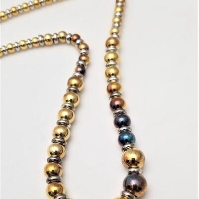 Lot #237  Graduated Sterling Silver beads - Gold Plated