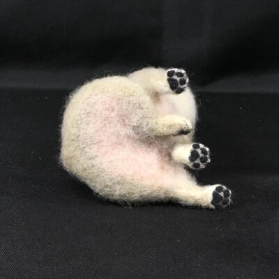 Pug Dog Fuzzy Figurine Plush Art Doll