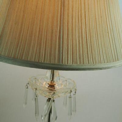 Lot 120 Antique Cut Crystal pendant lamp with marble base