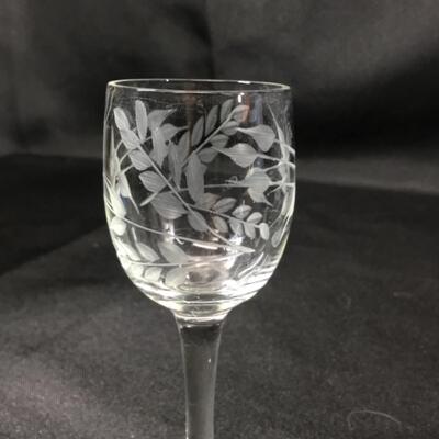 Set of 6 Crystal Sherry Cordial Glasses