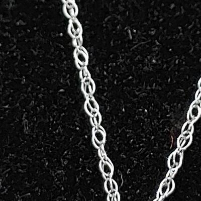 #165 Sales Diamond Three Stone Pendant 10K White Gold