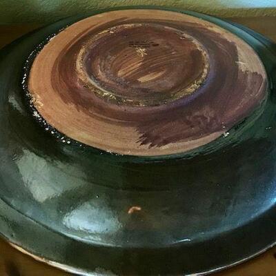 Large Decorative Ceramic Plate With Plate Holder-Local pick up only in Auburn, CA.
