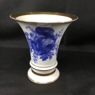 Pair of Blue Floral Furstenberg Germany Porcelain Vases