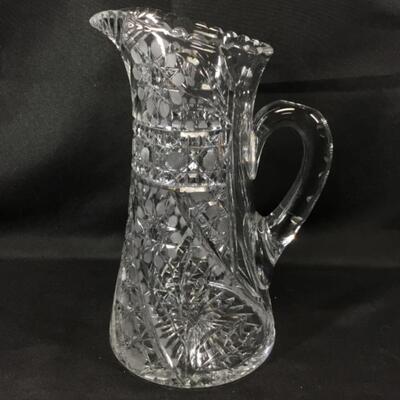 Heavy Cut Crystal Water Pitcher