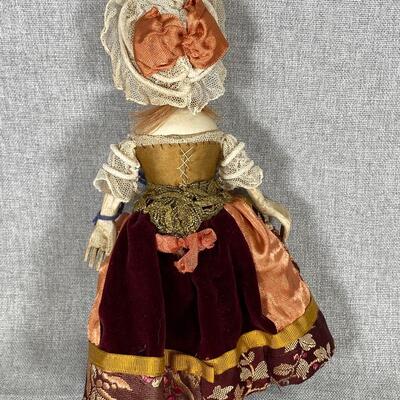 Queen Anne Style Carved Wood Artist Doll