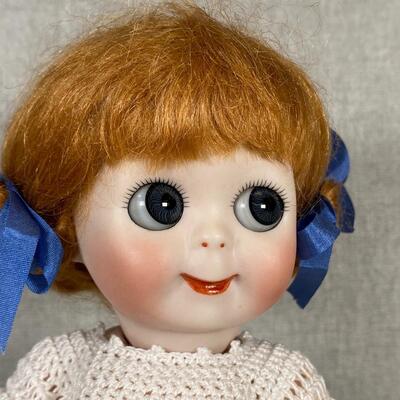 Adorable Flirty Googly Eyed Watermelon Smile Bisque Composite Reproduction Doll 