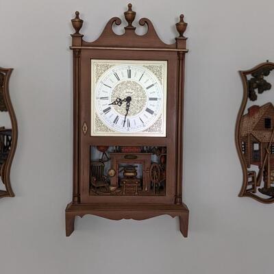 Retro Arabesque clock dÃ©cor