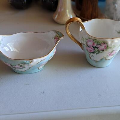 D&C cream and sugar gold trimmed