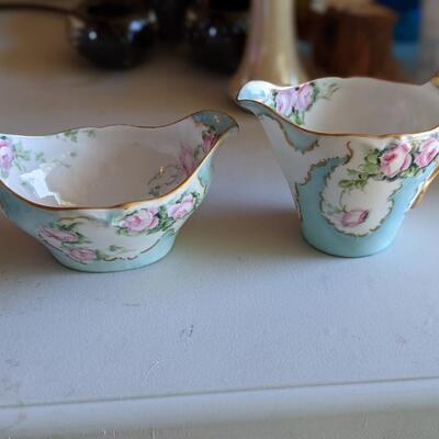 D&C cream and sugar gold trimmed