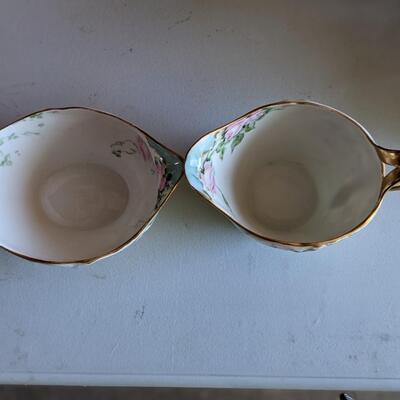 D&C cream and sugar gold trimmed