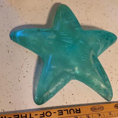 Unique thick glass star dish