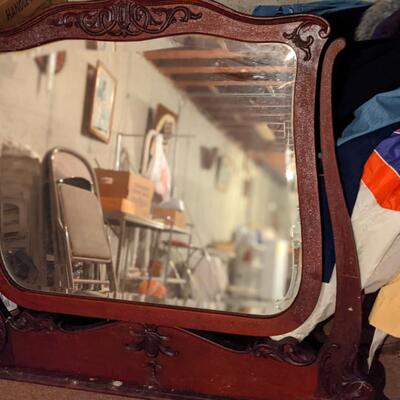 Antique dresser and mirror