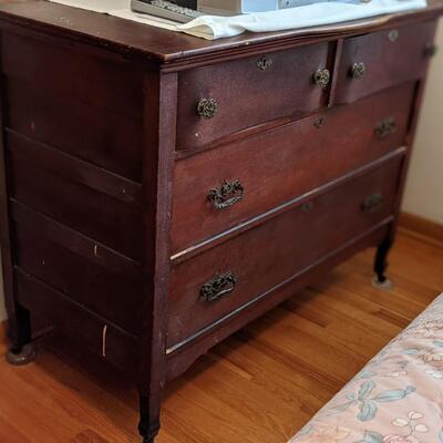 Antique dresser and mirror