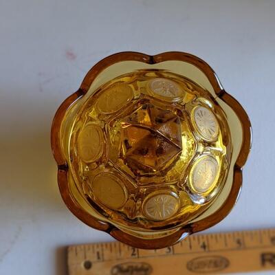 Amber glass decanter