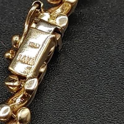 #169 14kt Gold San Marco Italian Bracelet 9.88 Grams