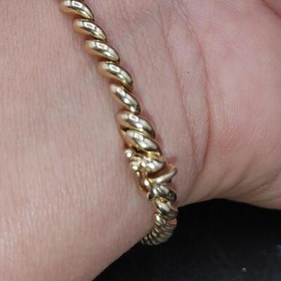 #169 14kt Gold San Marco Italian Bracelet 9.88 Grams
