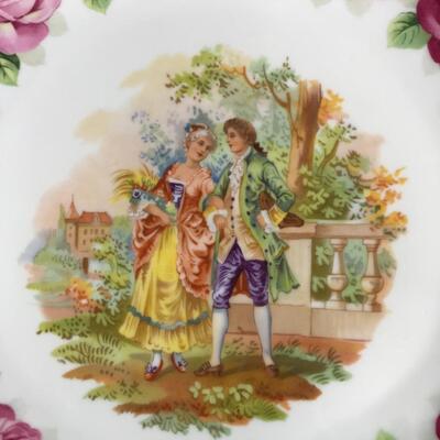 Schumann Arzberg Bavaria Germany Lady & Gentleman Floral Plate