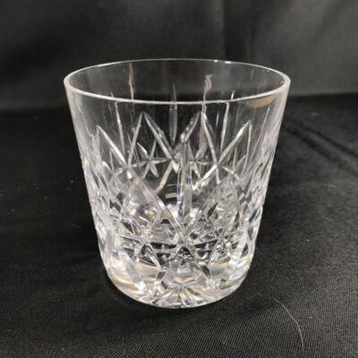 Set of 3 Matching Cut Crystal Rocks Drink Glasses