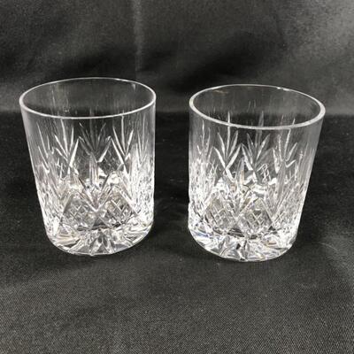 Set of 2 Matching Crystal Rocks Drink Glasses